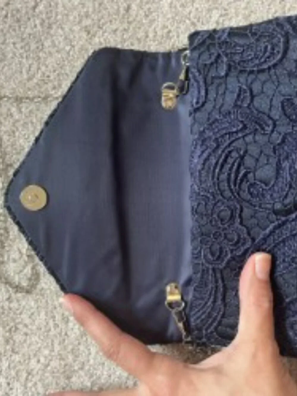 Like New Navy Blue Evening Purse - Picture 2 of 5